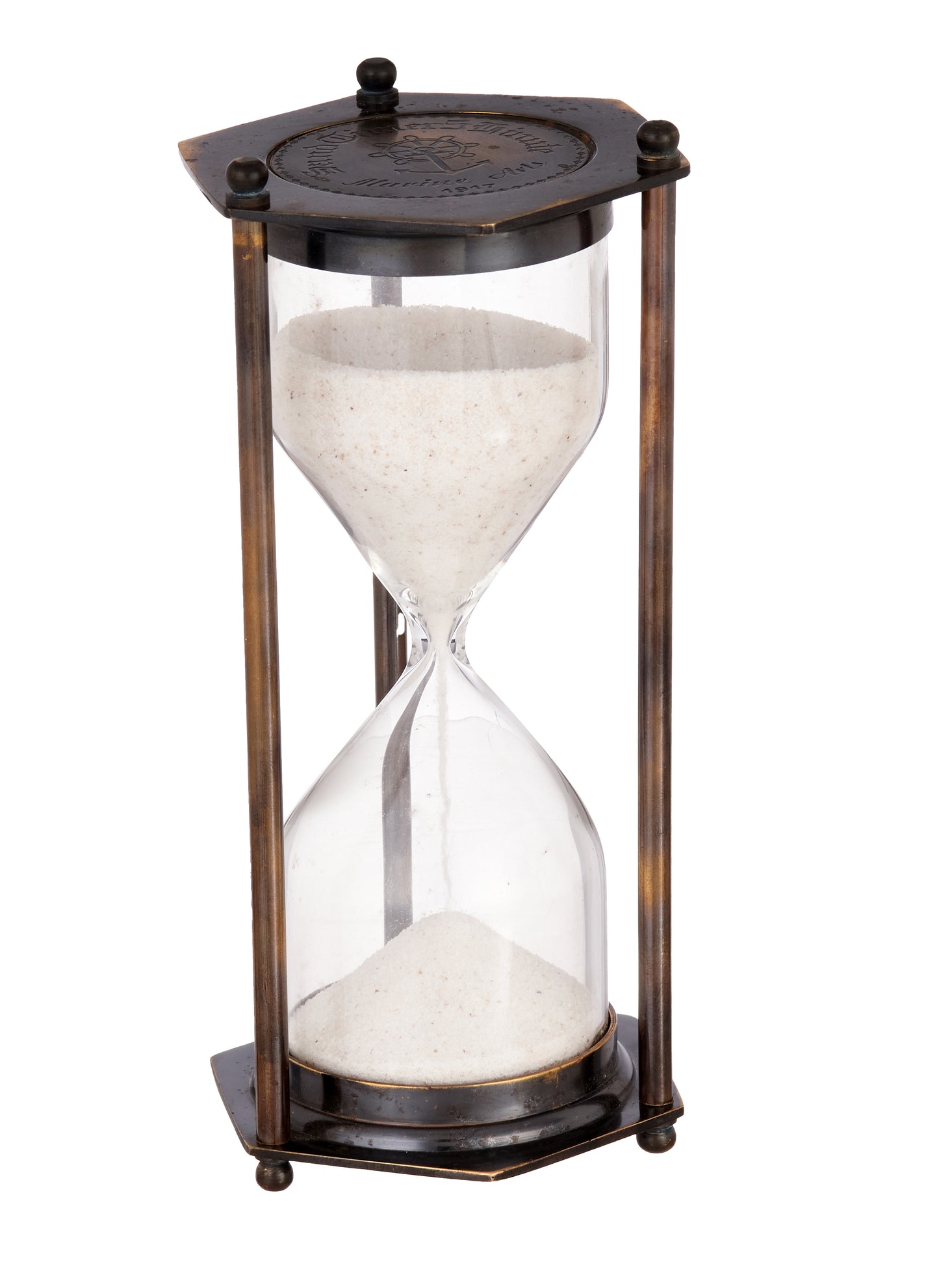 Vintage Brass Hourglass Sand Timer, Dual Side Sand Timer, Nautical Gift, Travellers, Gamers, Vintage Collectors, Halloween Gifting