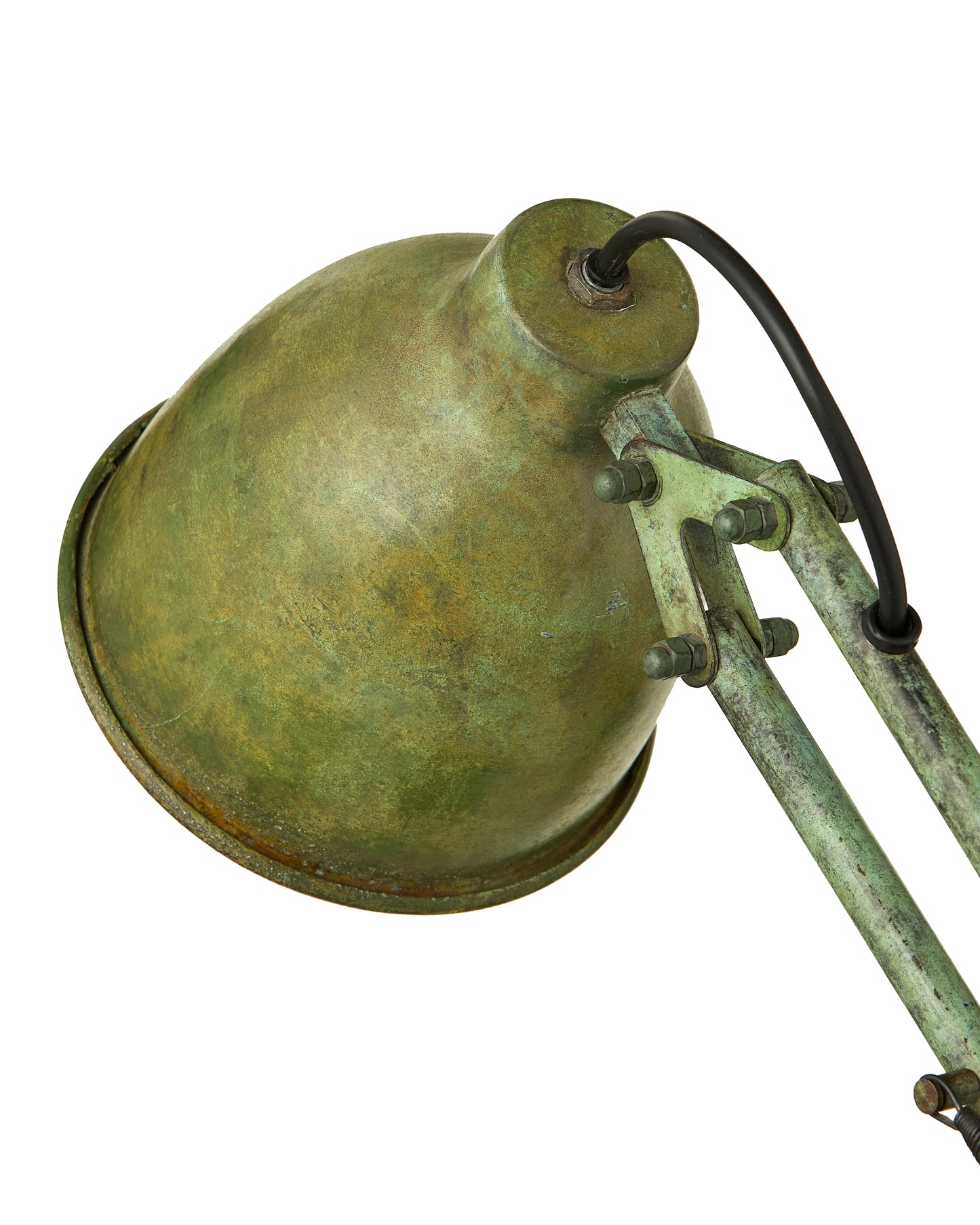 Handmade Patina Metal Desk Lamp: Industrial Vintage Style