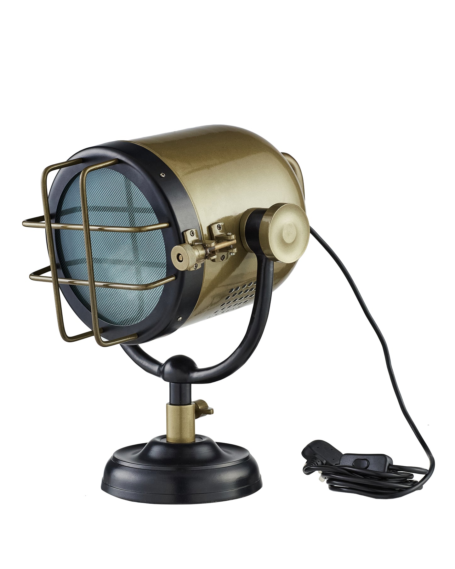 Black Spotlight Clamp Lamp: Industrial Vintage Desk Reading Light