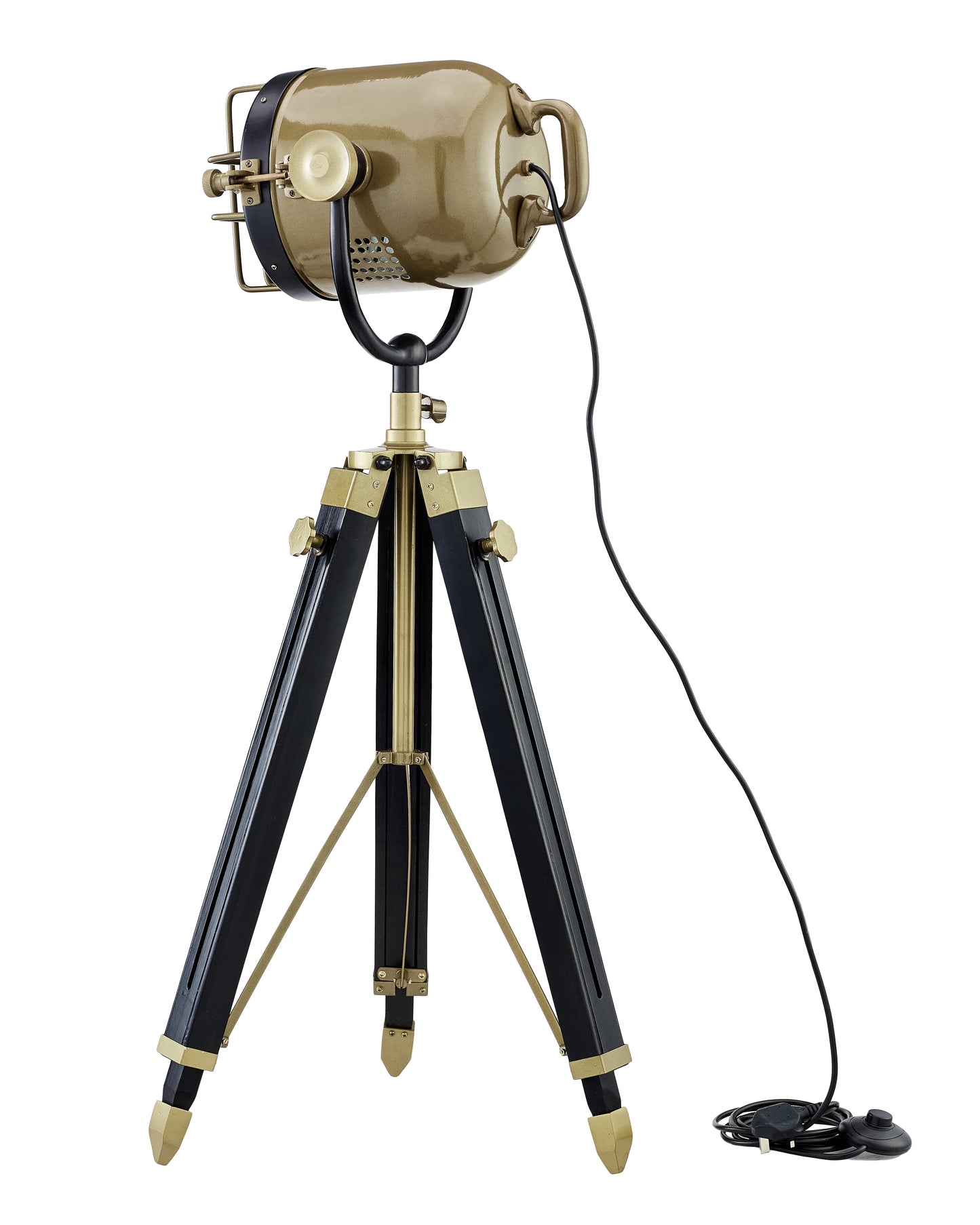 Antique Brass Floor Lamp: Adjustable Victorian Style Reading Light