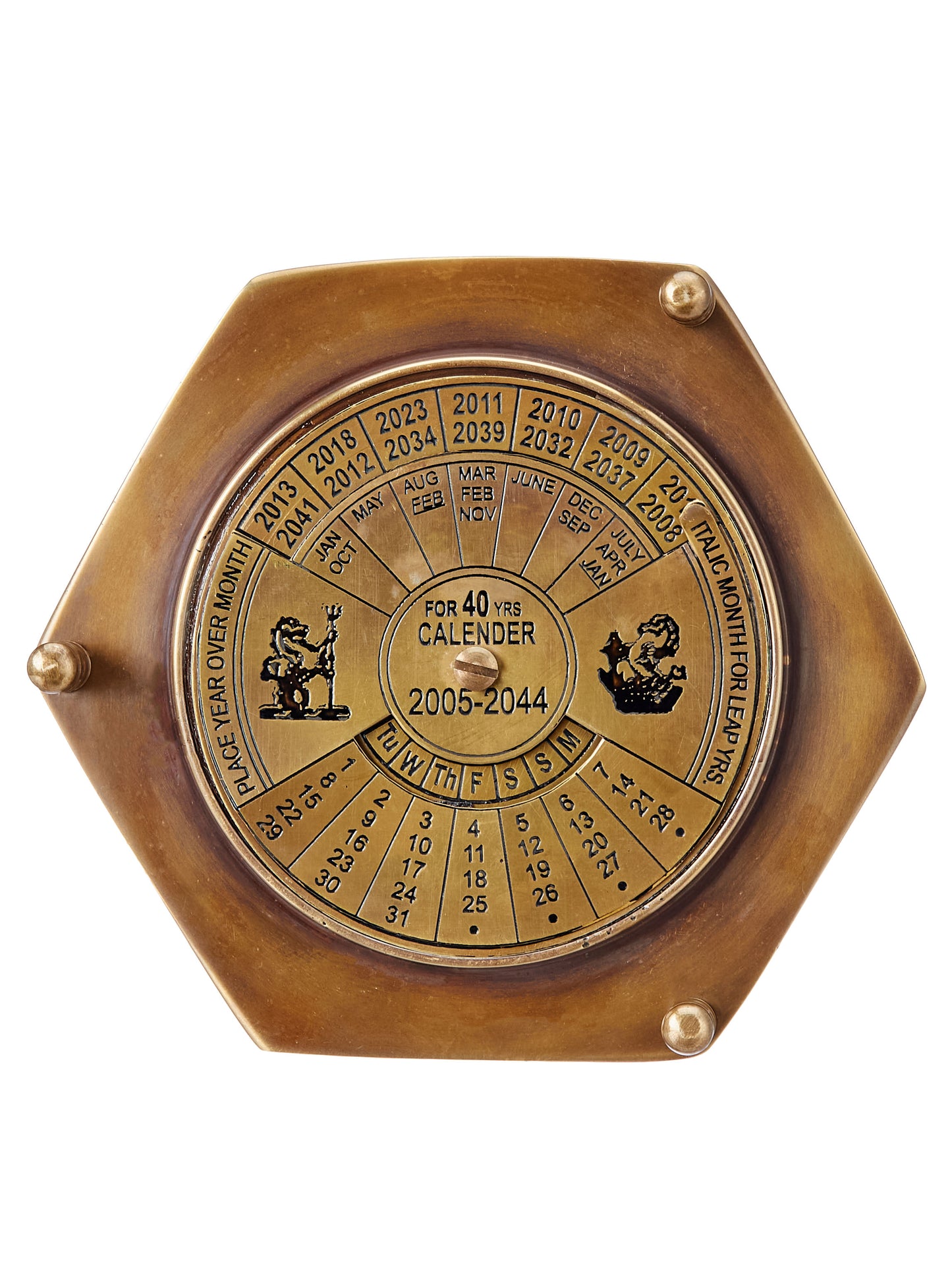 Personalized 40th Anniversary Compass: Engraved Brass with Ruby Leather Case