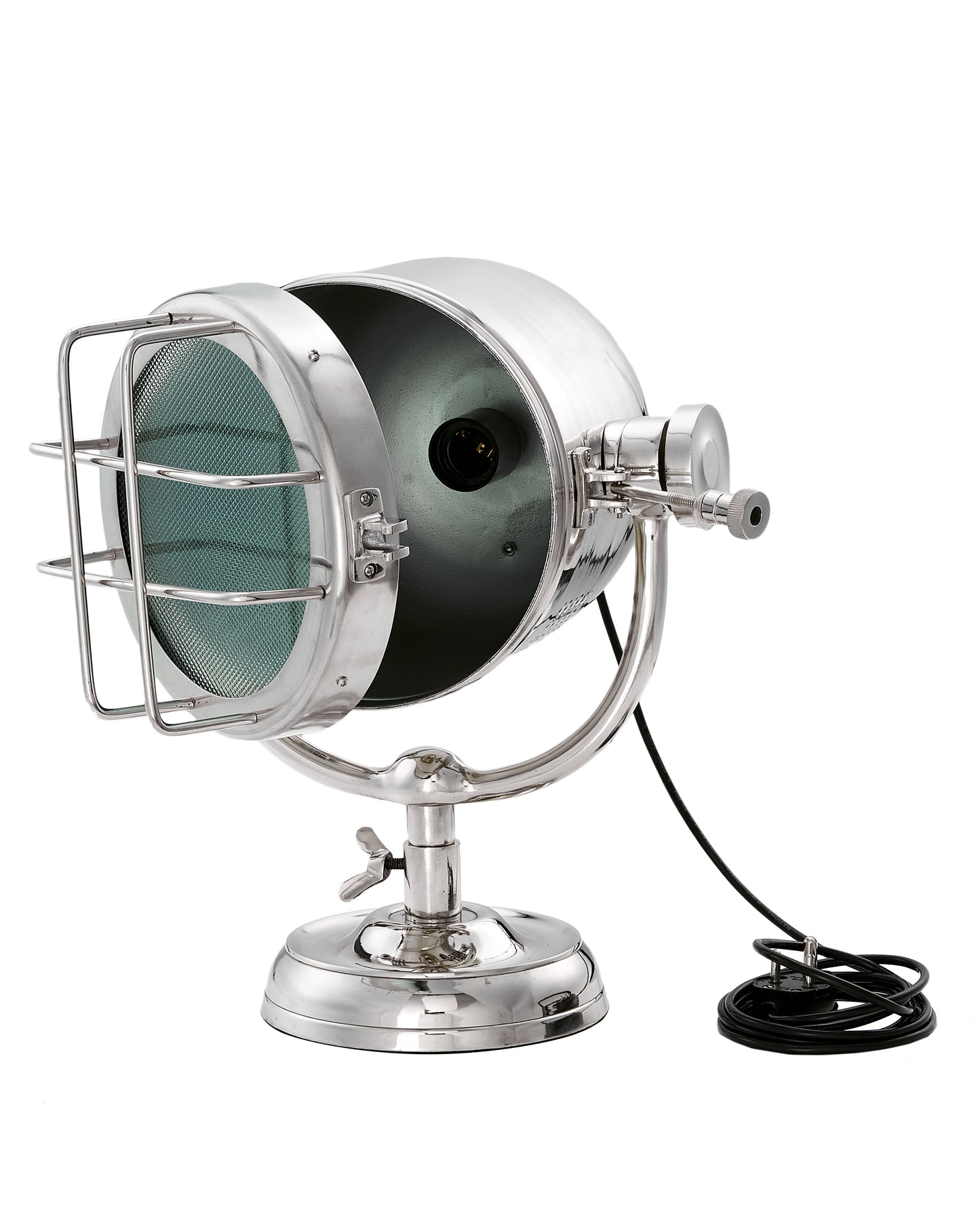Nickel Bedside Spotlight Lamp: Vintage Industrial Adjustable Clamp Desk Light