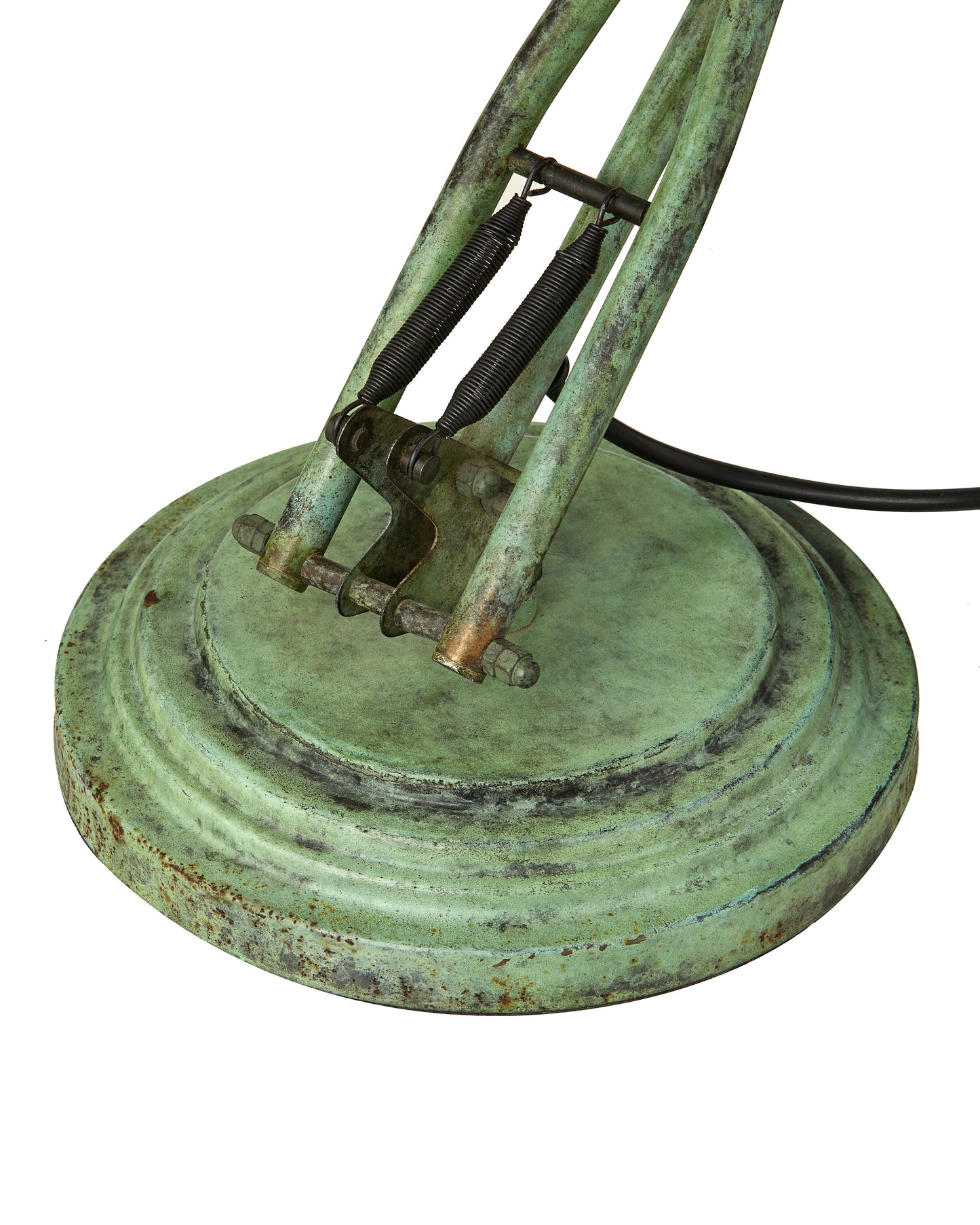 Handmade Patina Metal Desk Lamp: Industrial Vintage Style
