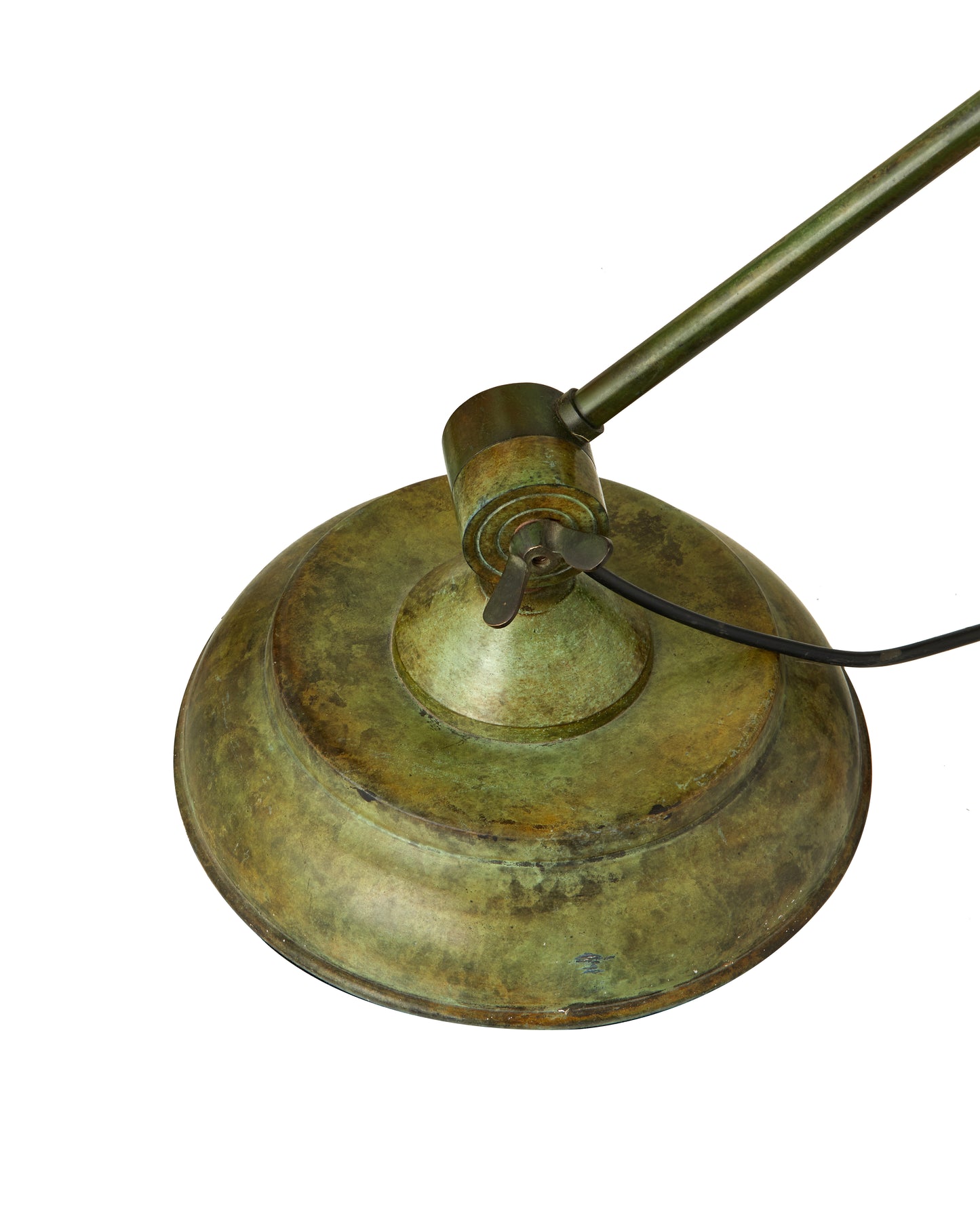 Handmade Patina Dome Lamp: Industrial Steampunk Desk Light