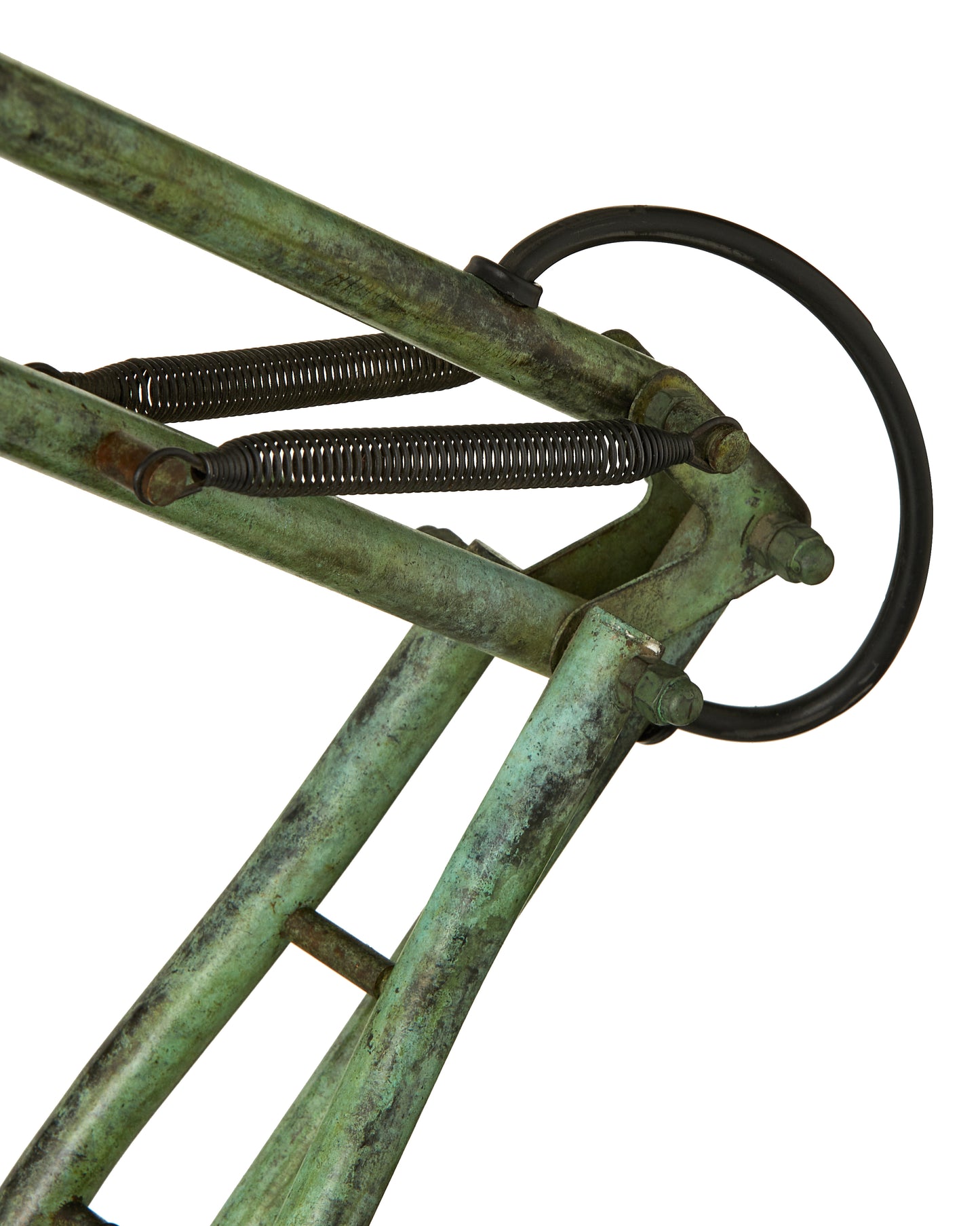 Handmade Patina Metal Desk Lamp: Industrial Vintage Style