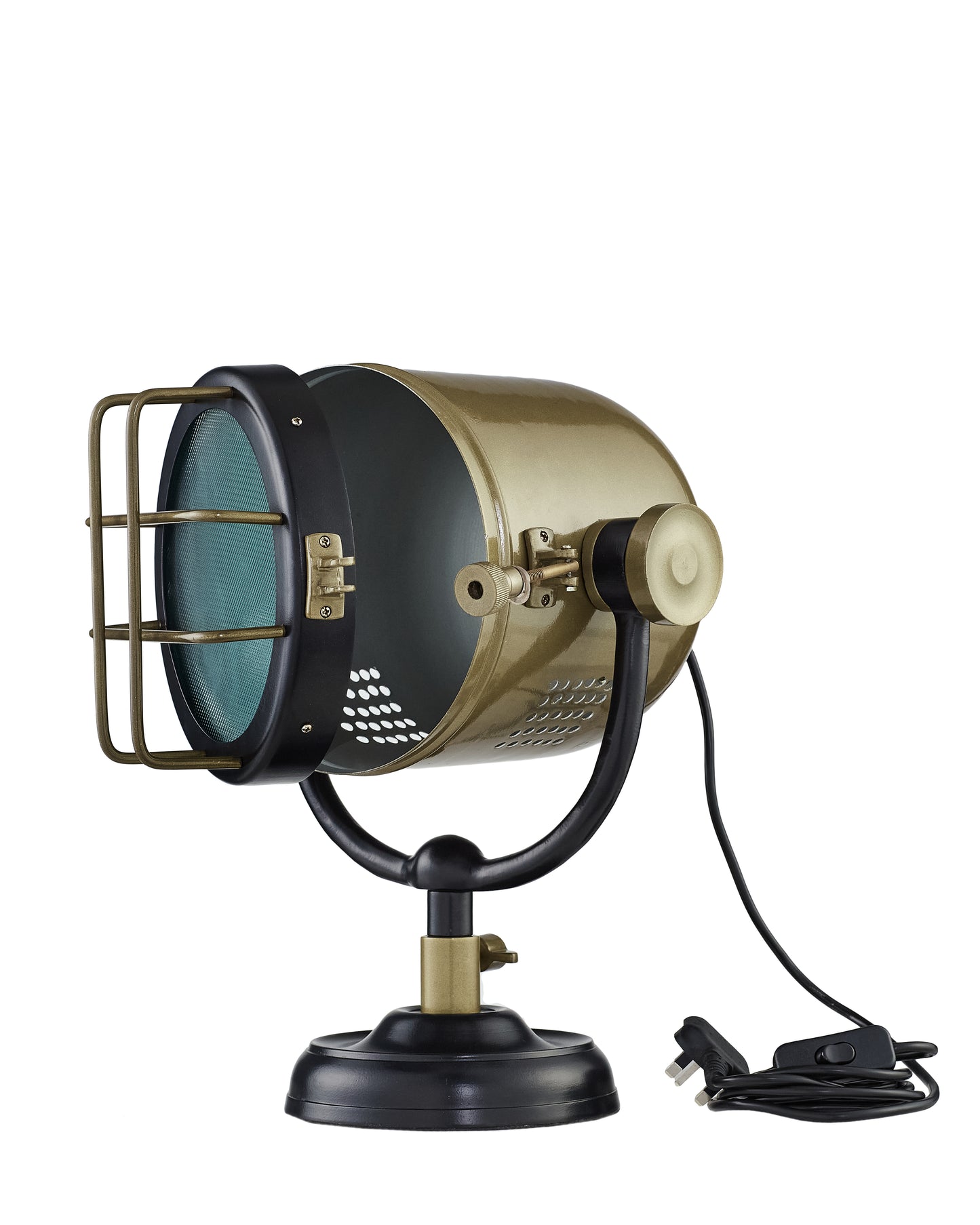 Black Spotlight Clamp Lamp: Industrial Vintage Desk Reading Light