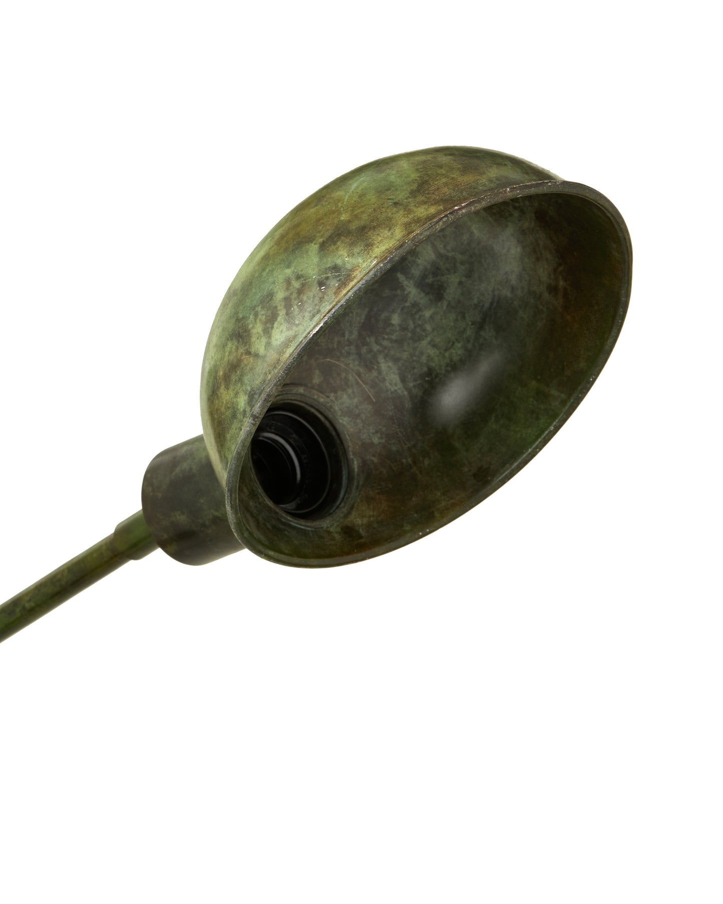 Handmade Patina Dome Lamp: Industrial Steampunk Desk Light