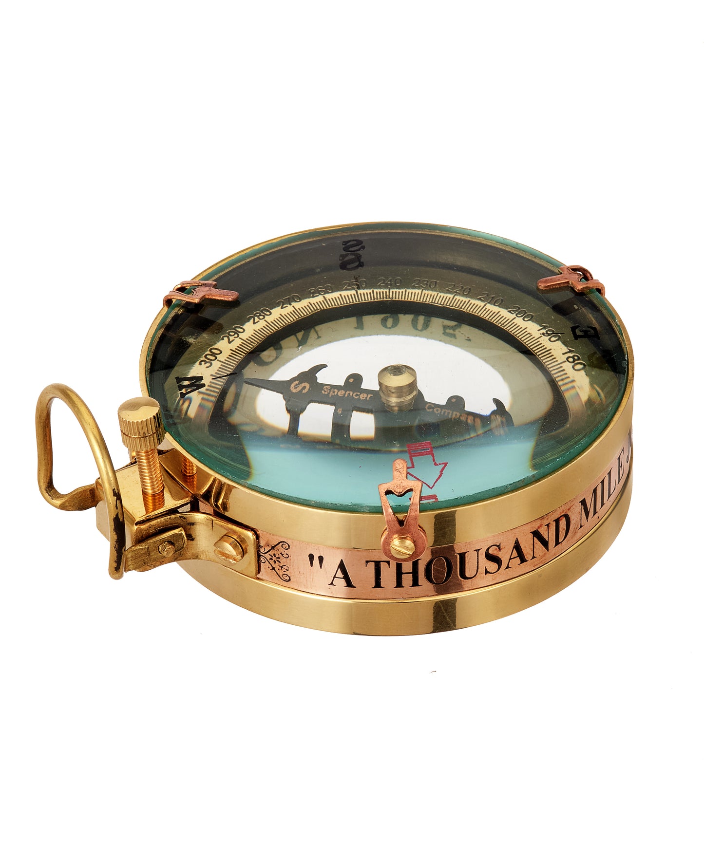 Brass Ship Captain Compass Steampunk Accessory – Unique Gift for Men - Beautiful Handmade Gift - Sundial Clock – Sun Clock – Steampunk Clock