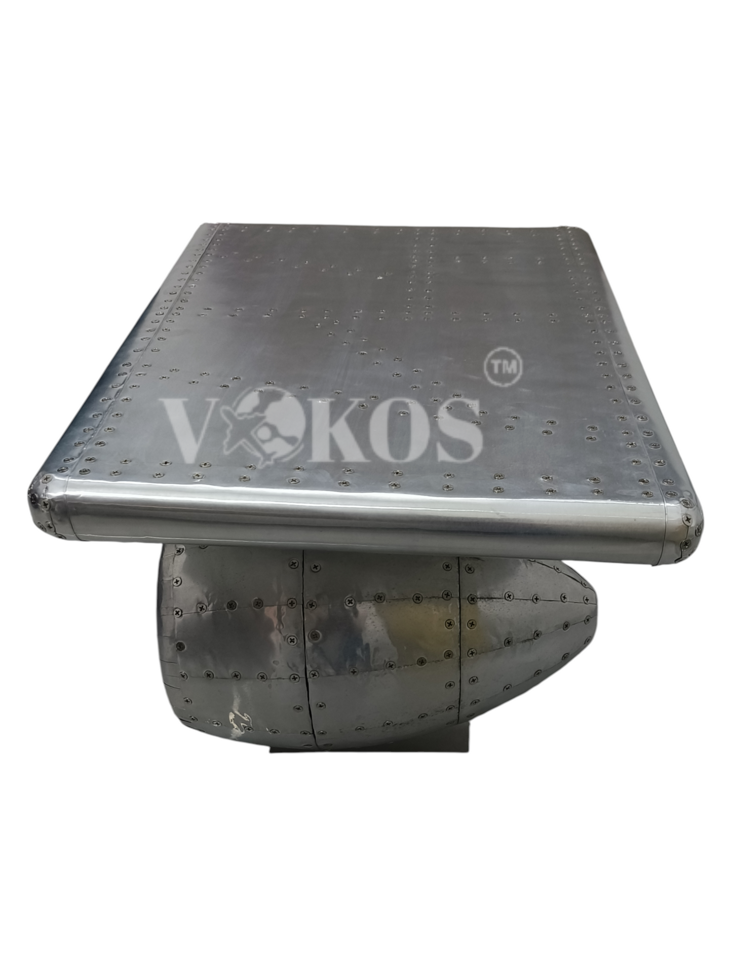 Aviator Airplane Wing Coffee Table with Engine Base – Handcrafted Aluminum Industrial Furniture (Unique Designer Piece)