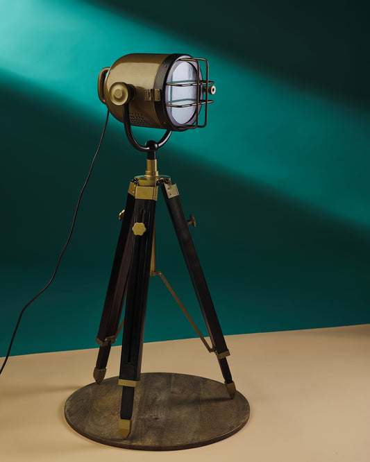 Antique Brass Floor Lamp: Adjustable Victorian Style Reading Light