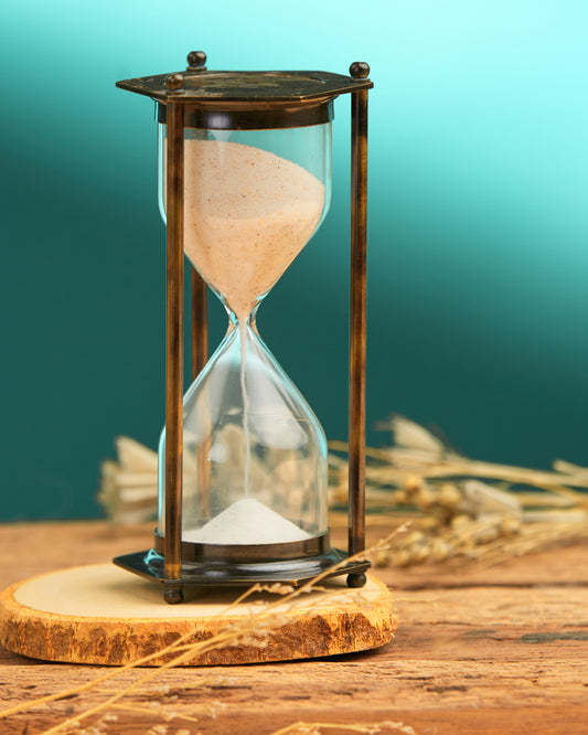 Vintage Brass Hourglass Sand Timer, Dual Side Sand Timer, Nautical Gift, Travellers, Gamers, Vintage Collectors, Halloween Gifting